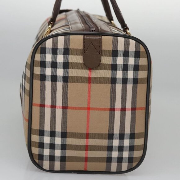 Burberrys Nova Check Boston Bag Canvas Beige - Picture 3 of 16